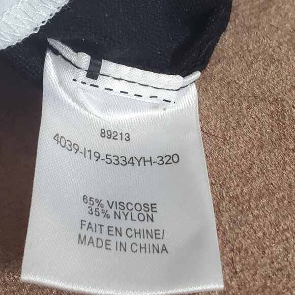 White Shirt/Black Sweater with diamond motif NWOT - Picture 4 of 4